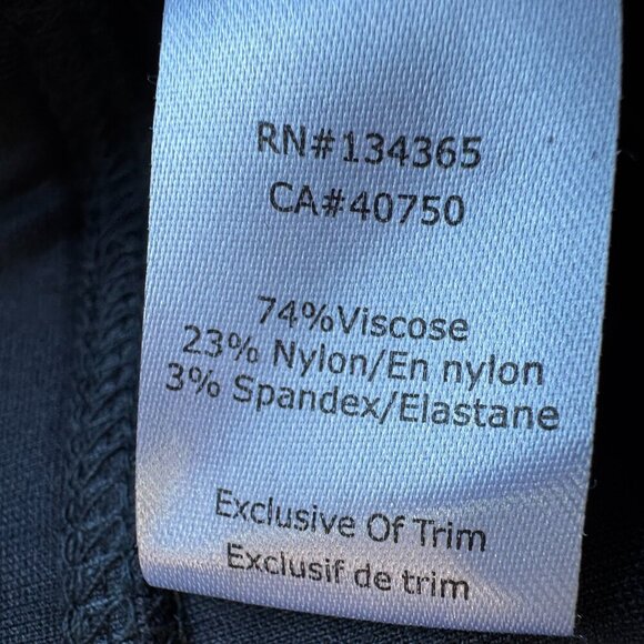 Rara Avis Pull on Ponte Straight Leg Pants Aegean Blue Faux Pockets with Zip  1X - Picture 6 of 6